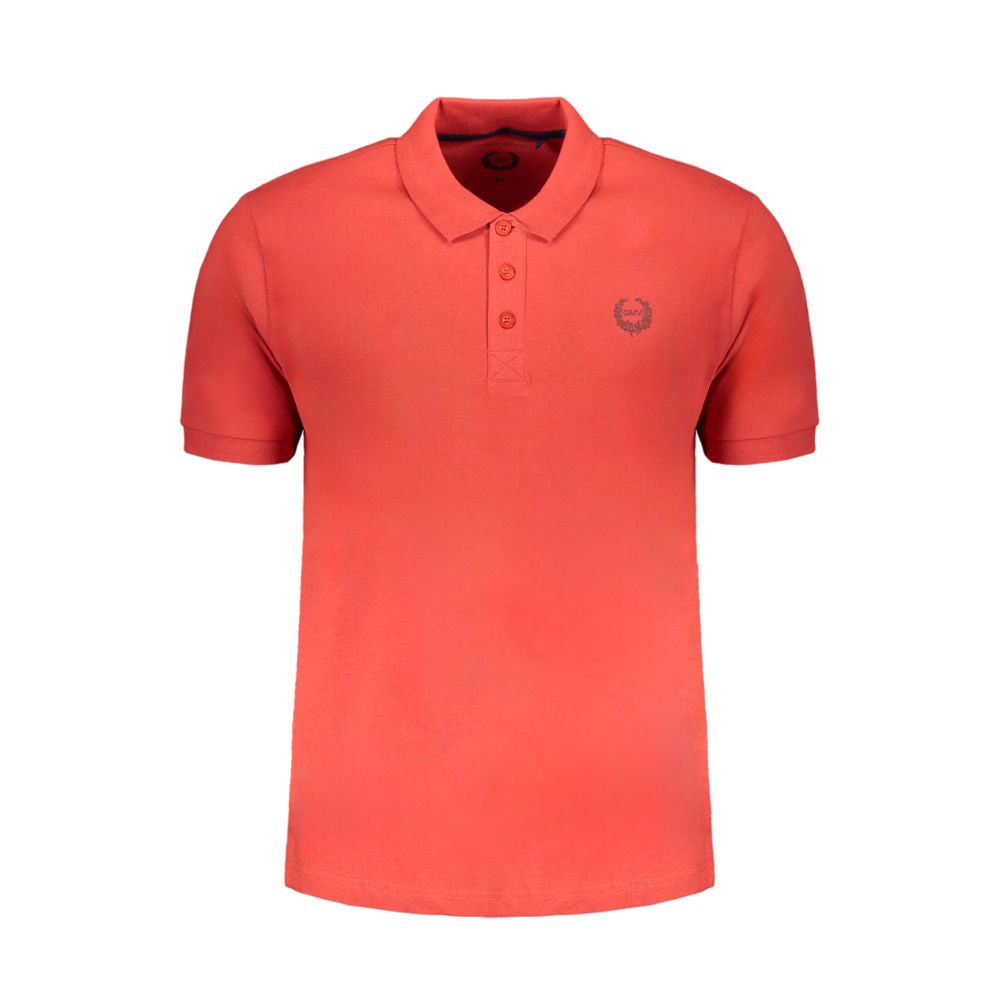 Red Cotton Men Polo Shirt