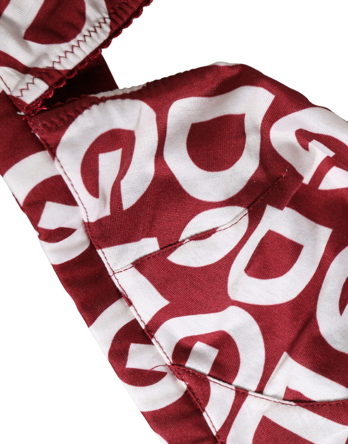 Red Logo Monogram Cotton Soft Cup Bra Underwear