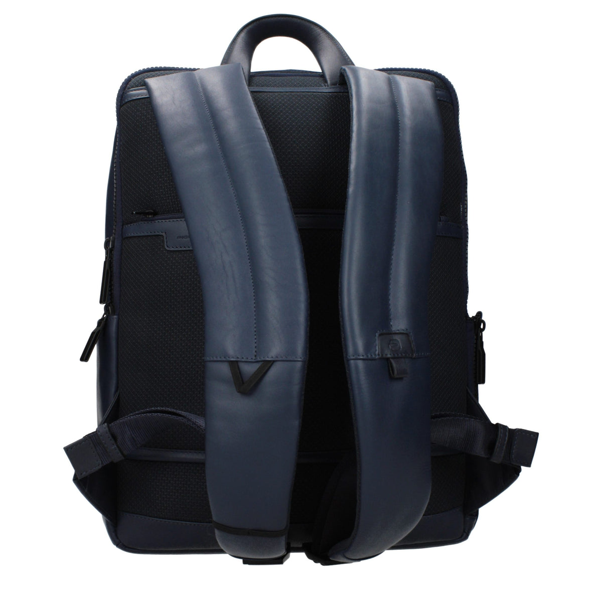 Blue Leather Backpack