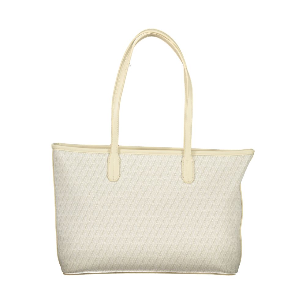 Beige Polyurethane Women's Bag