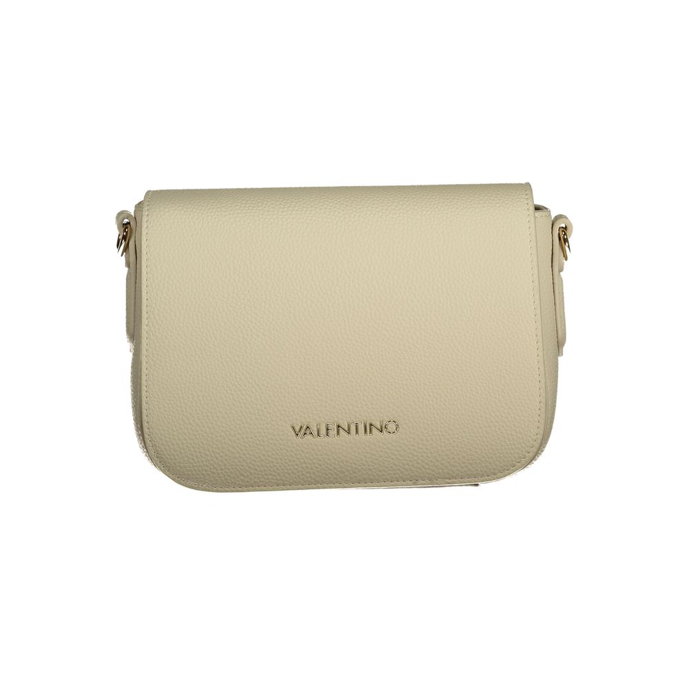 Beige Polyurethane Women Bag