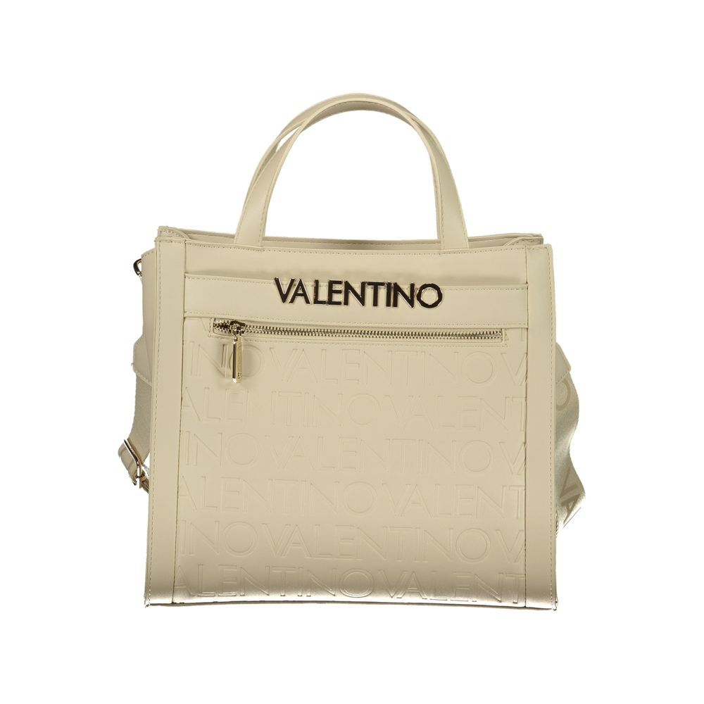 Beige Polyurethane Women's Bag