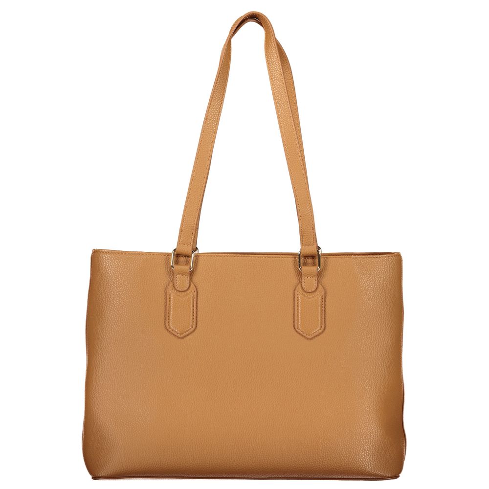 Brown Polyurethane Women's Bag