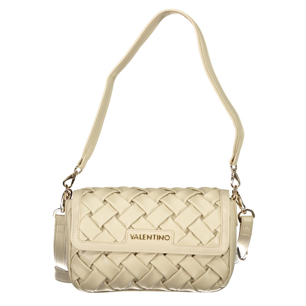 Beige Polyurethane Women's Bag