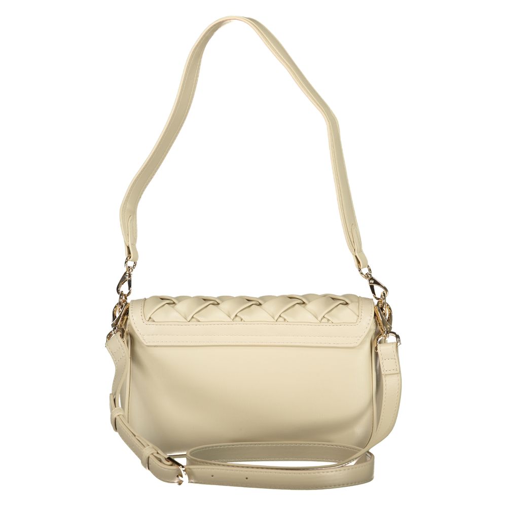 Beige Polyurethane Women's Bag