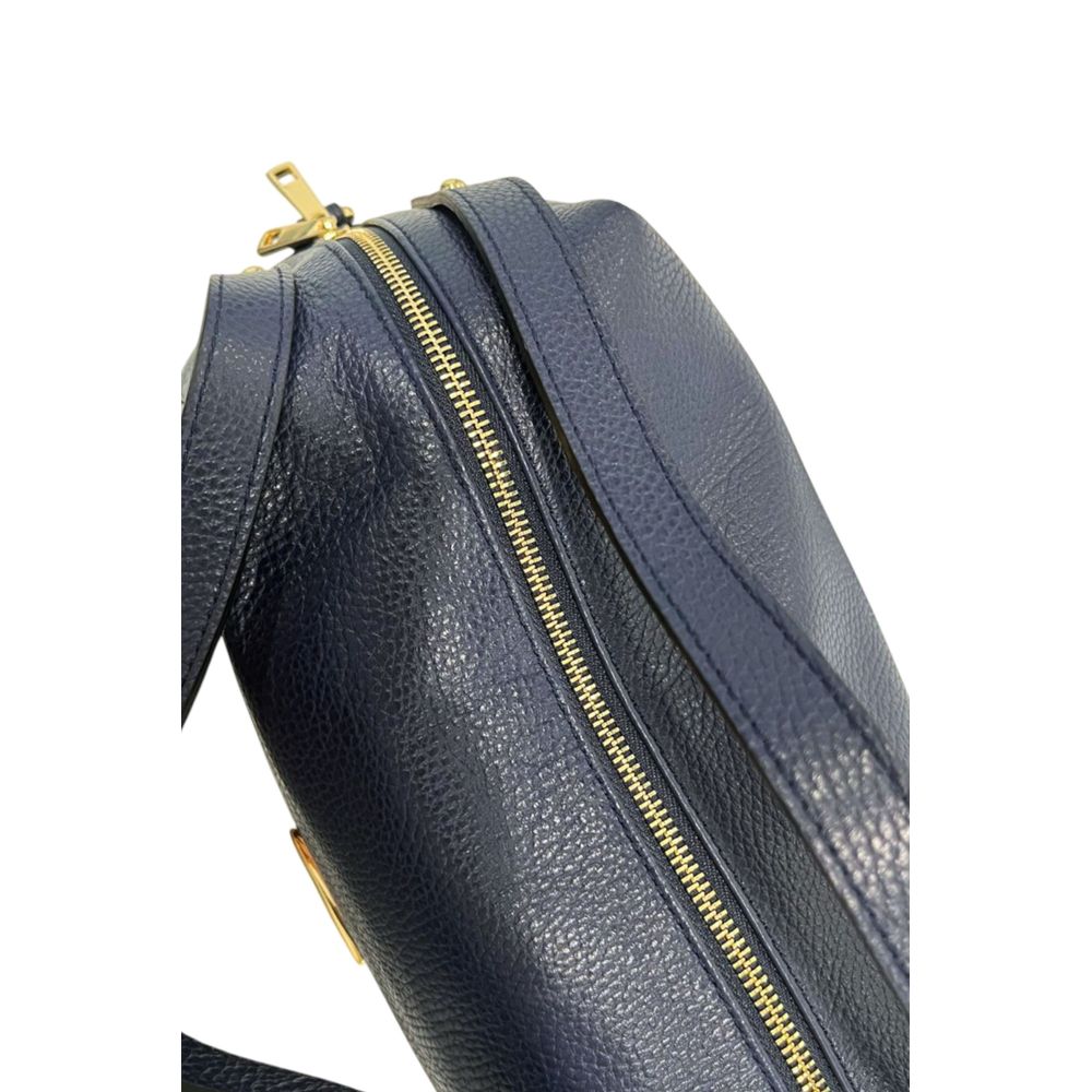 Blue Leather Women Bag