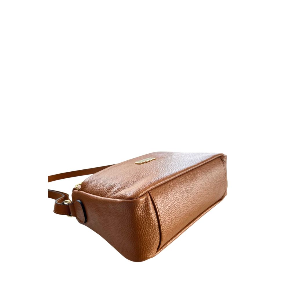 Brown Leather Women Crossbody Bag