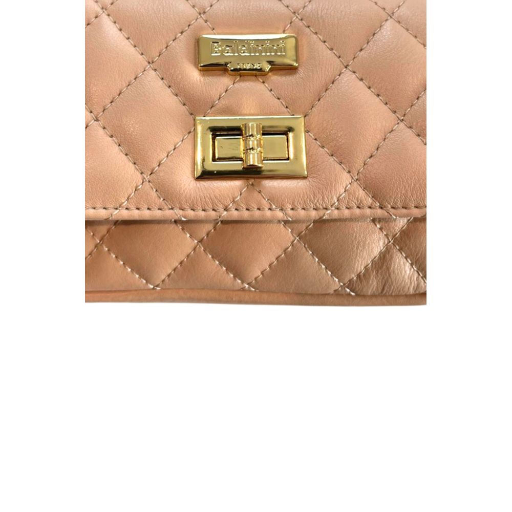 Pink Leather Women Crossbody Bag