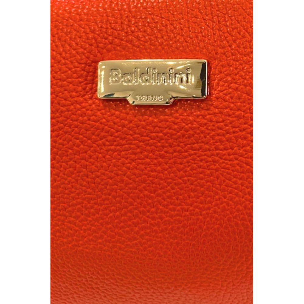 Orange Leather Women Handbag