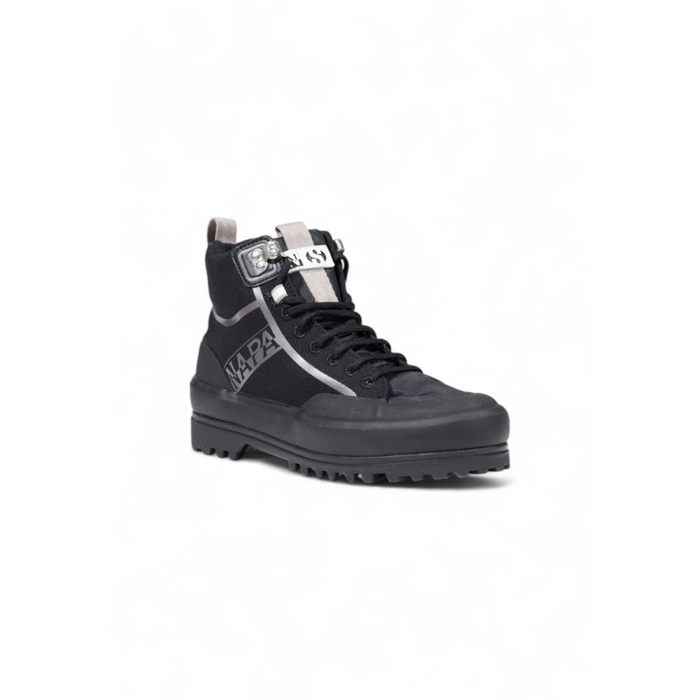 Black Fabric Athletic Sneakers