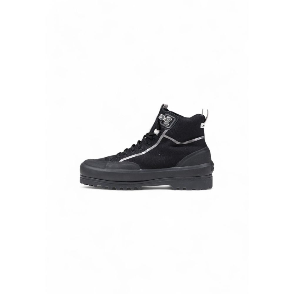 Black Fabric Athletic Sneakers