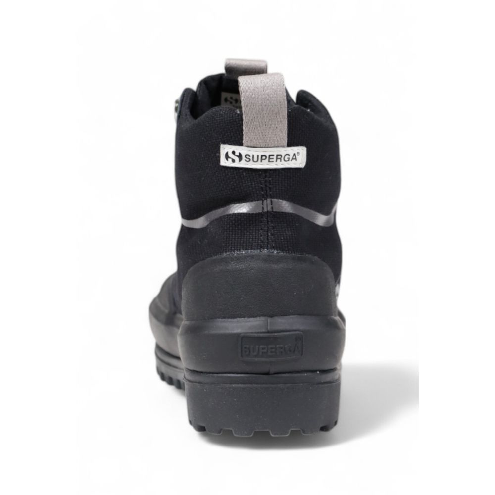 Black Fabric Athletic Sneakers