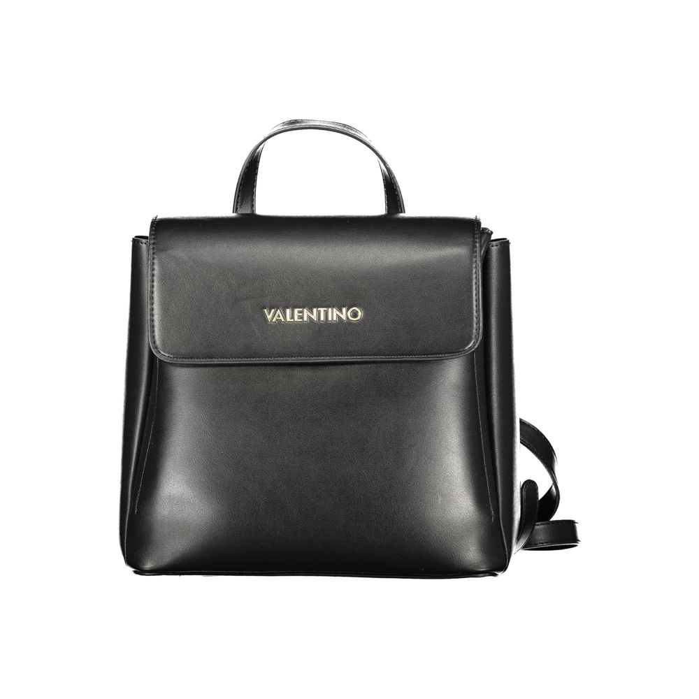 Black Polyurethane Women's Backpack