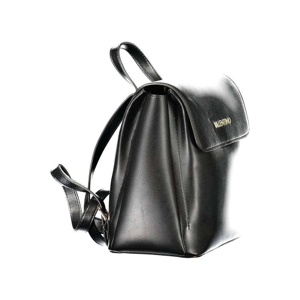 Black Polyurethane Women's Backpack
