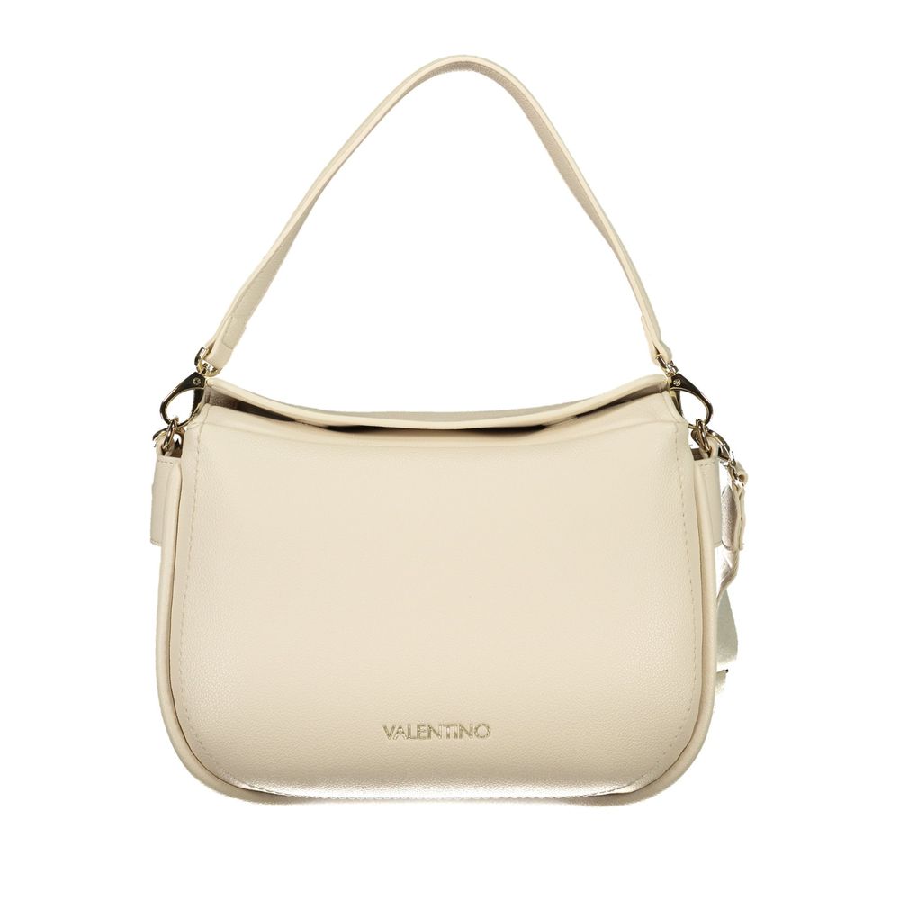 Beige Polyurethane Women's Bag