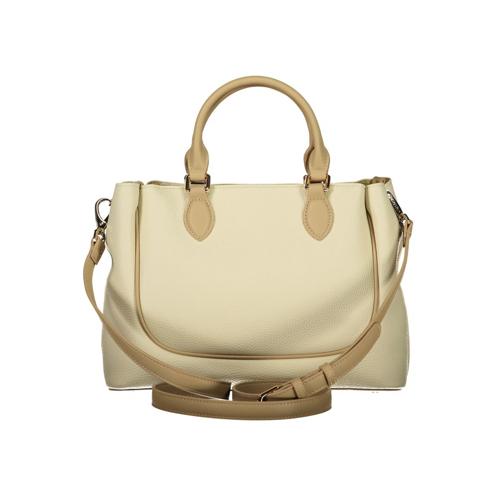 Beige Polyurethane Women's Bag