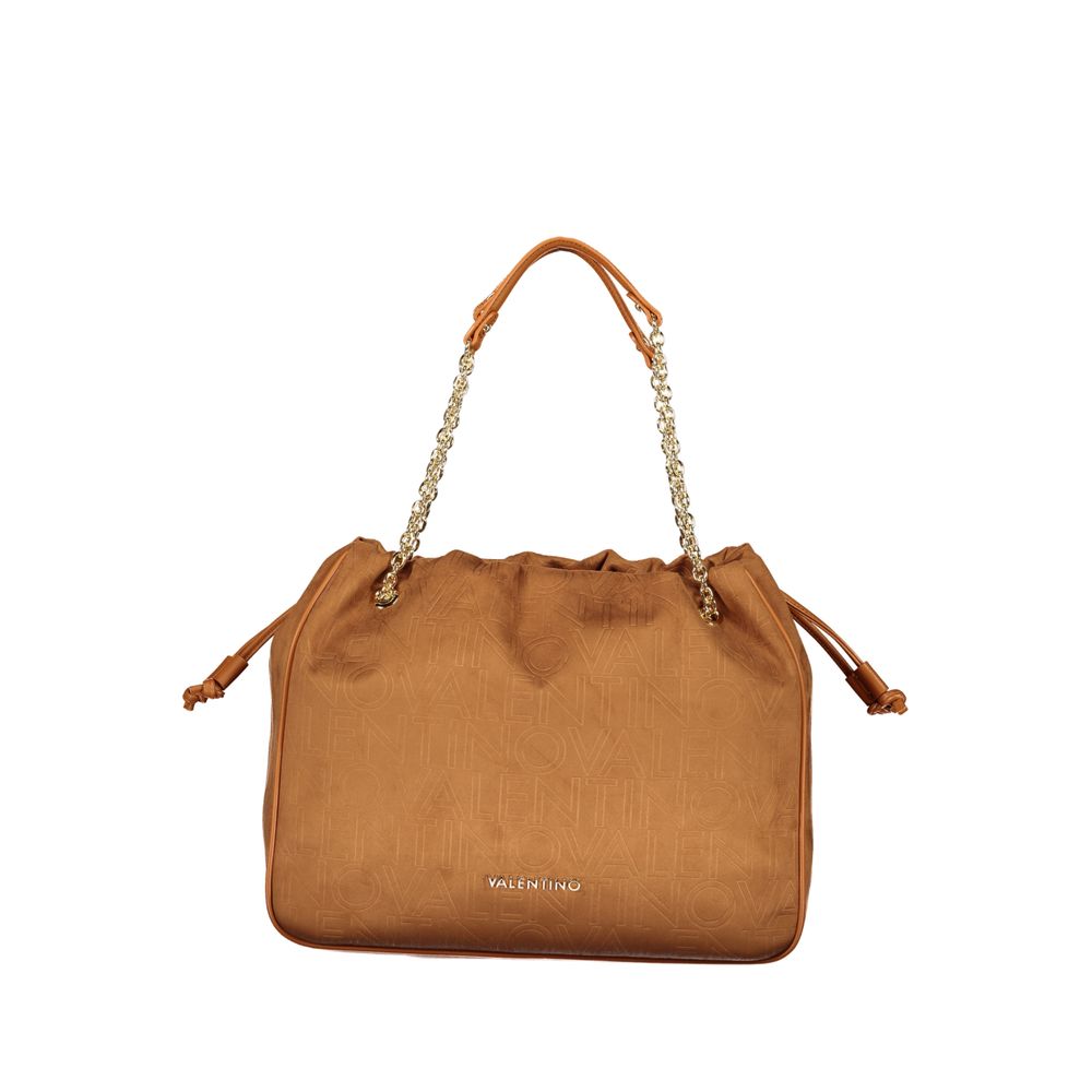 Brown Polyurethane Women's Bag