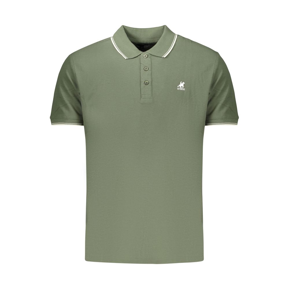 Green Cotton Men's Polo