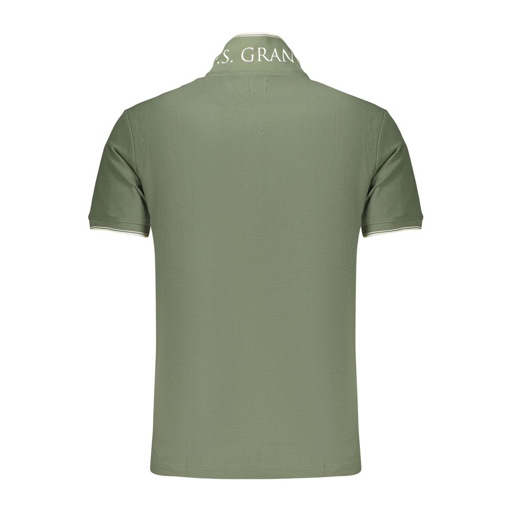 Green Cotton Men's Polo