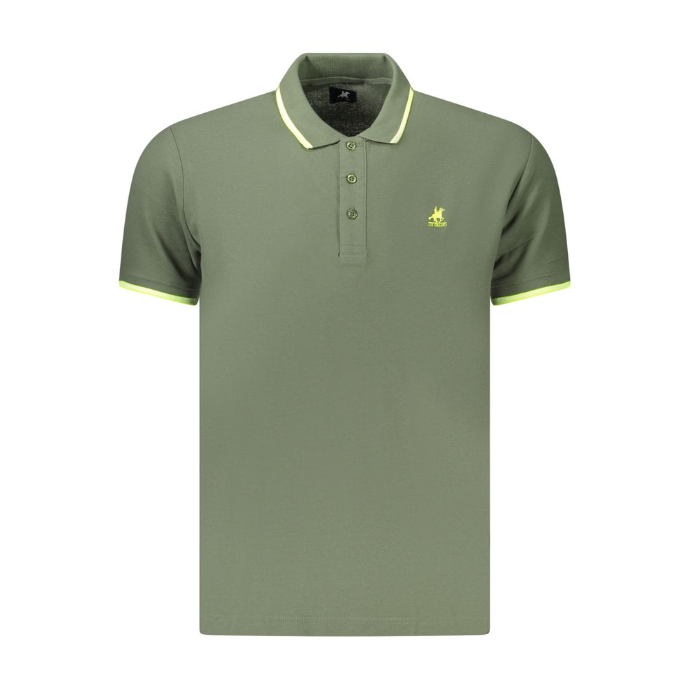 Green Cotton Men's Polo