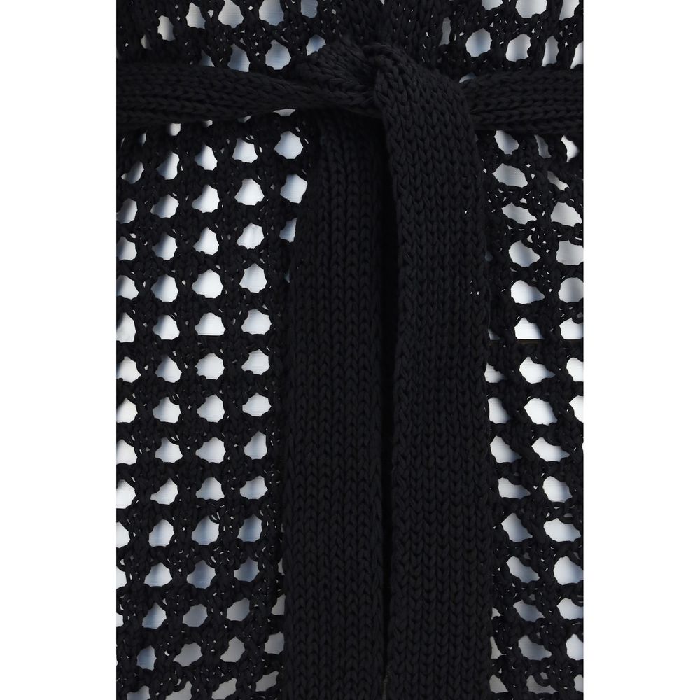 Black Cotton Cardigan