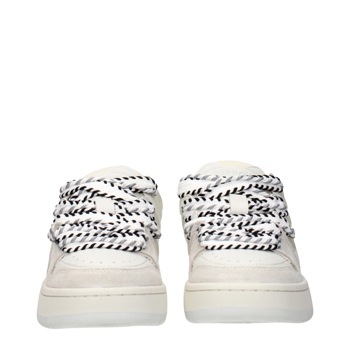 White Leather Low Top Sneakers