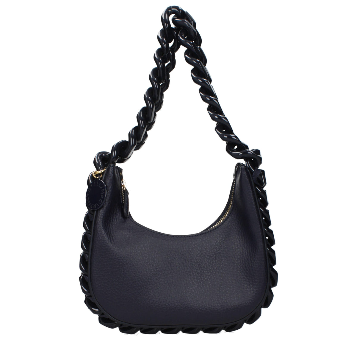 Blue Leather Shoulder Bag
