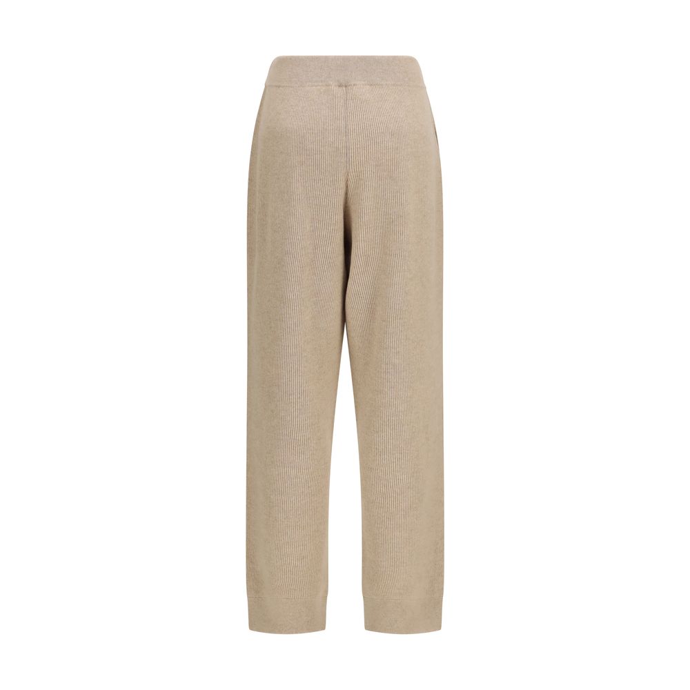 Beige Cashmere Casual Pants