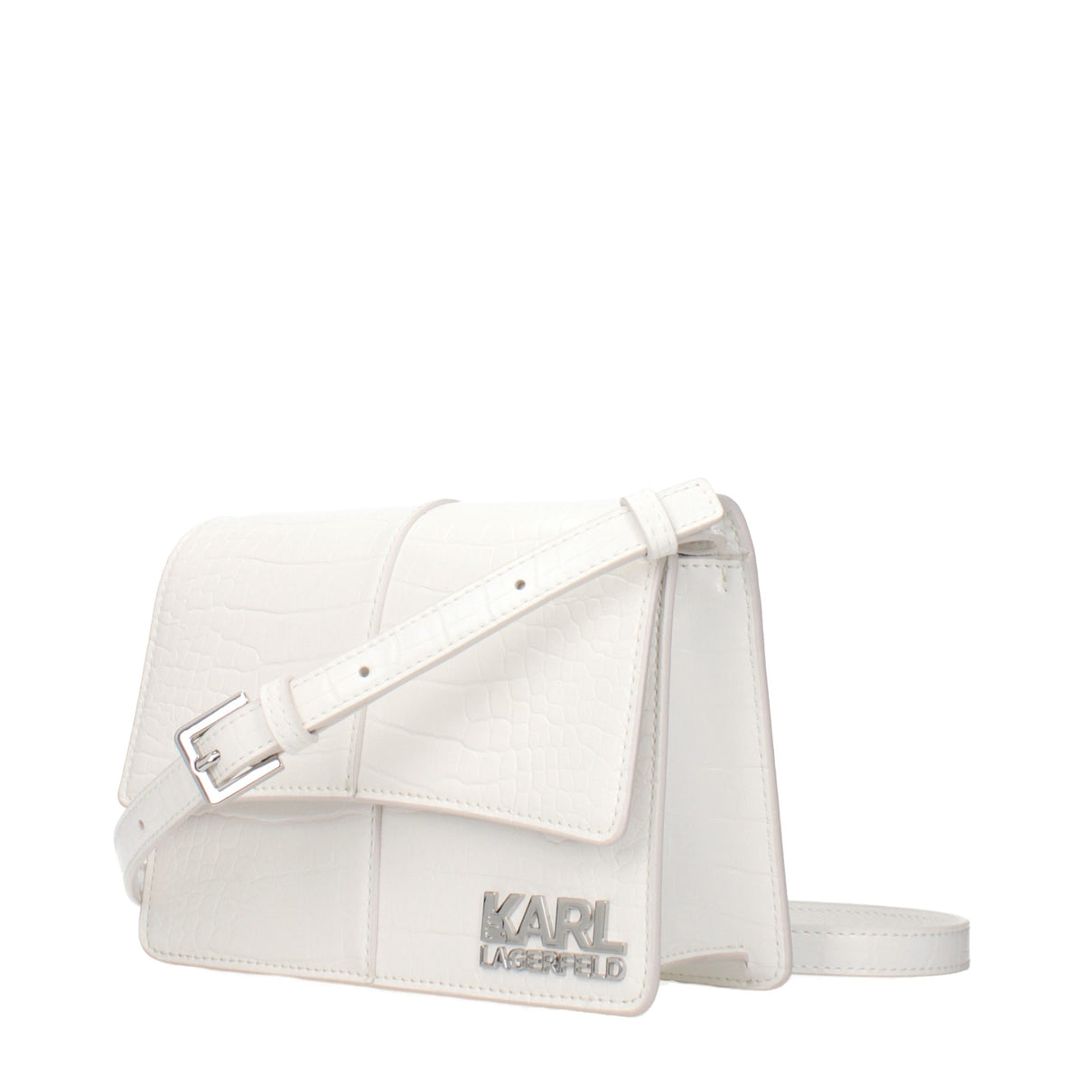 White Polyethylene Crossbody Bag