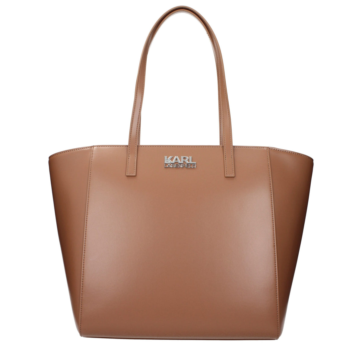 Brown Polyethylene Shoulder Bag