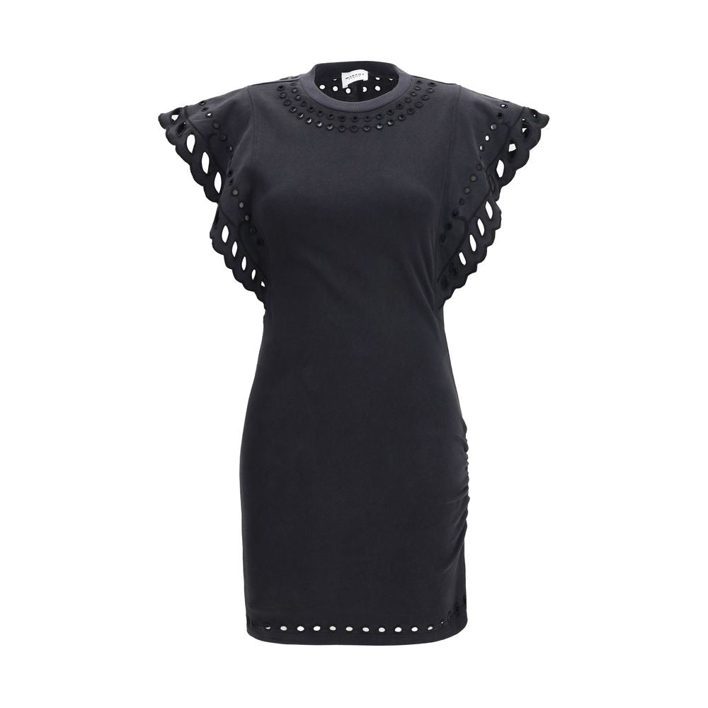 Black Cotton Casual Dress