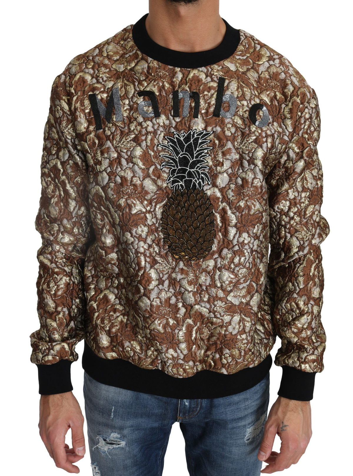 Multicolor MAMBO Jacquard Pineapple Pullover Sweater