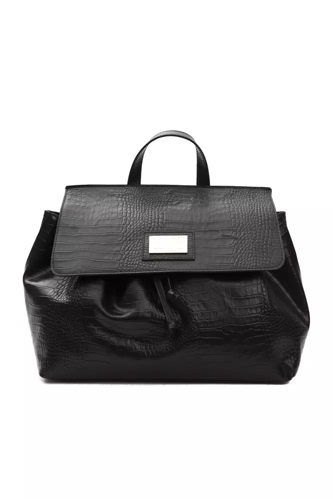 Black Leather Women Shoulder Bag