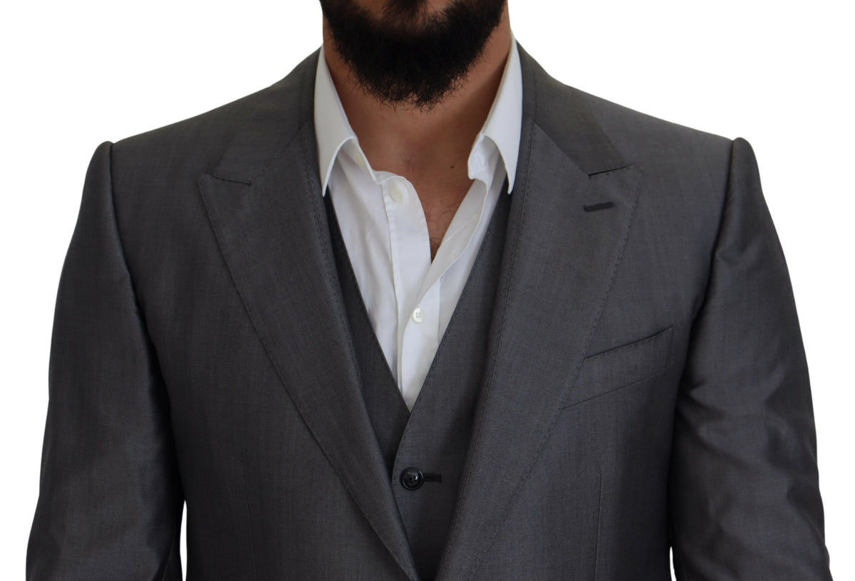 Gray SICILIA 3 Piece Slim Fit Suit