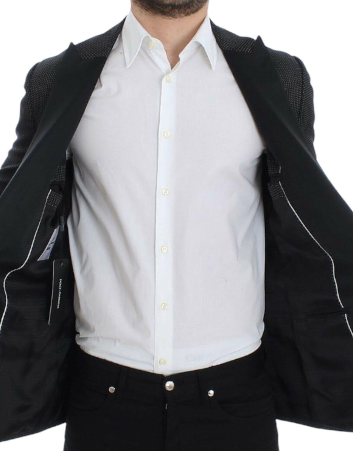 Dark Gray Wool Silk Slim MARTINI Jacket Blazer