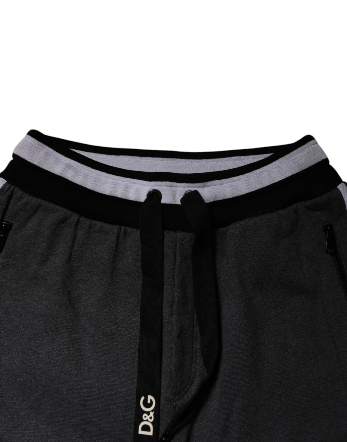 Black Gray Cotton Layered Men Sweatpants Pants