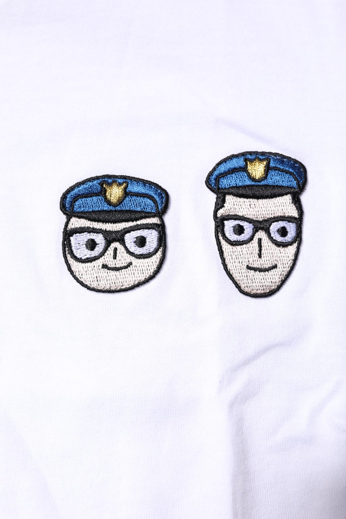 White #DGFamily Cotton Crew Neck T-shirt