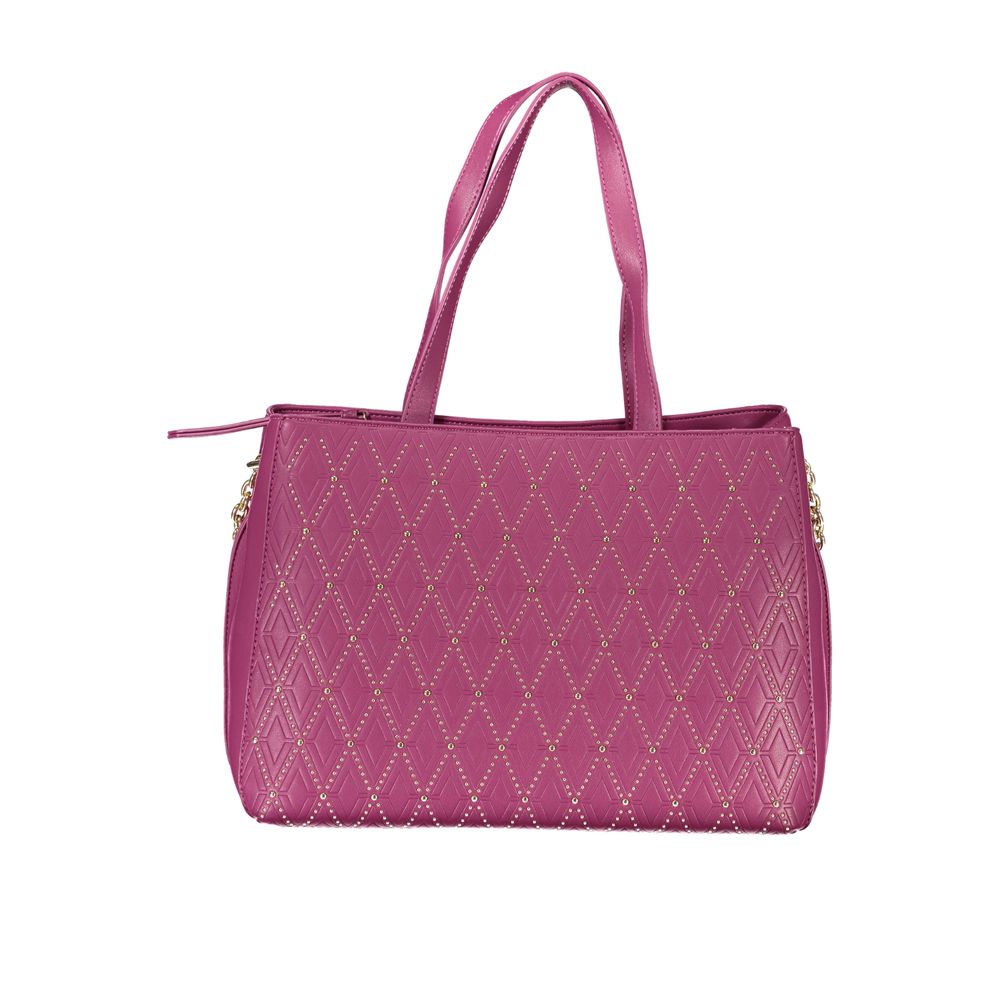 Purple Polyurethane Women's Bag