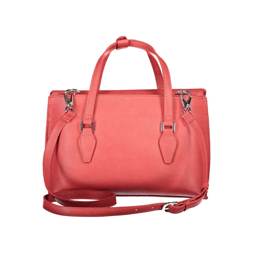 Rosso Poliuretano Donna Bag With Handles and Shoulder Strap