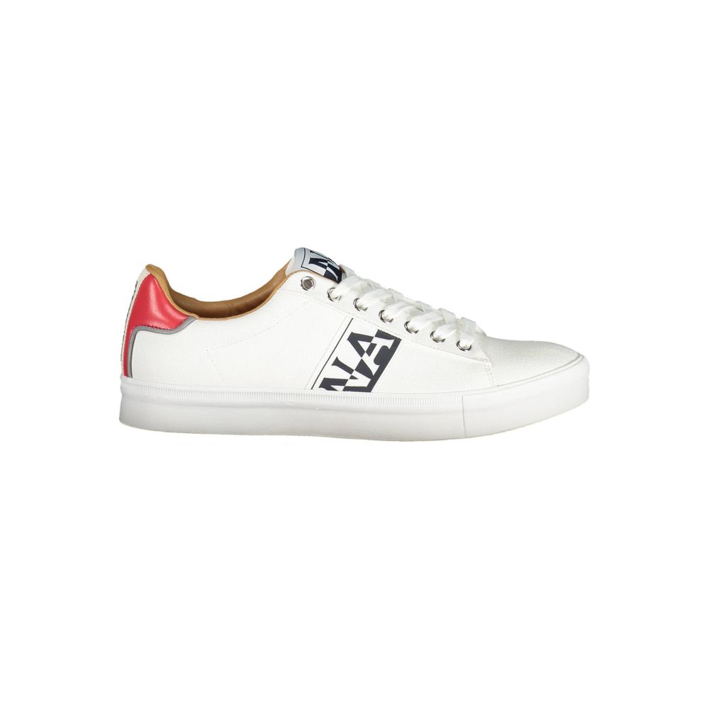 Bianco Polyester Men Sneaker