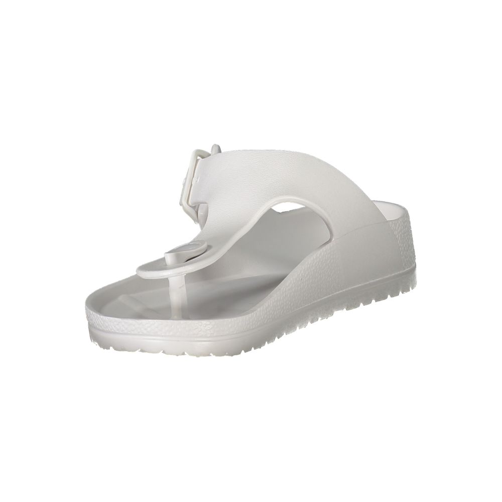 White Plastic Women Ciabatta