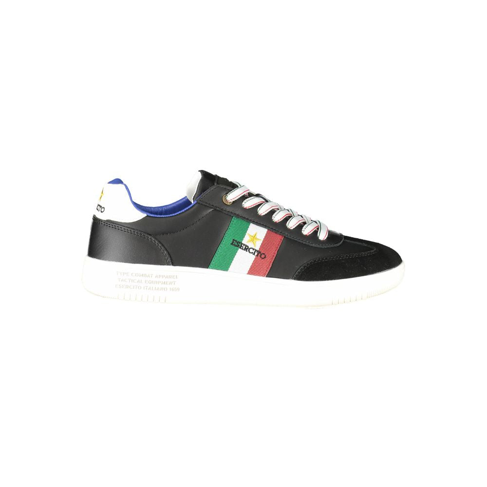 Black Leather Men Sneaker