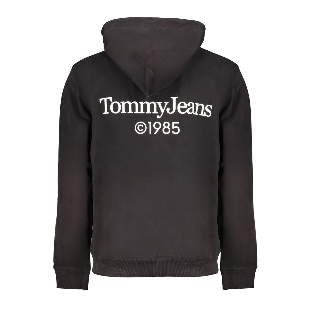 Black Cotton Men's Sweatshirt Hoodie