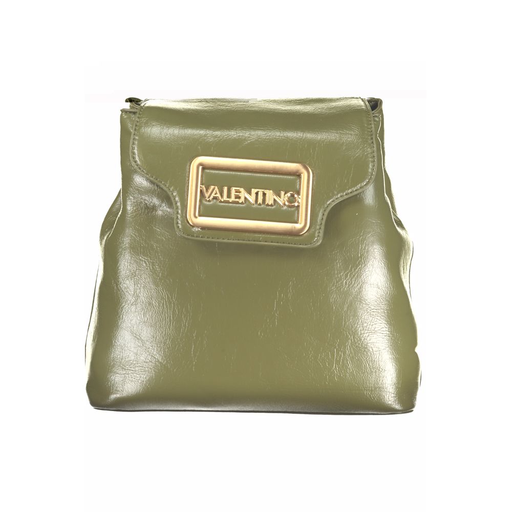 Green Polyurethane Women's Backpack