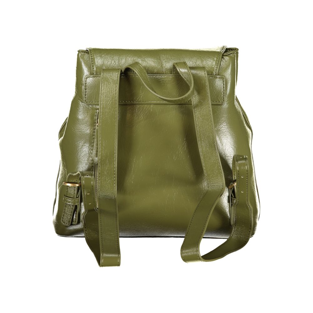Green Polyurethane Women's Backpack