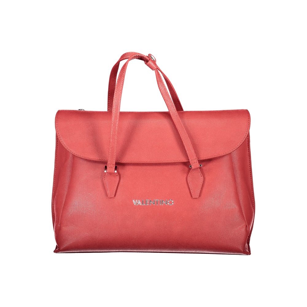 Red Polyurethane Women's Bag