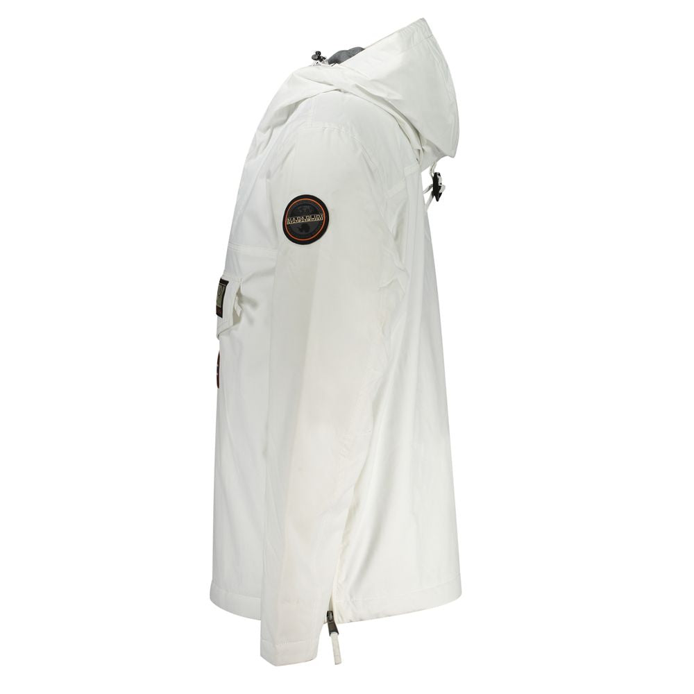 White Polyamide Men's Jacket