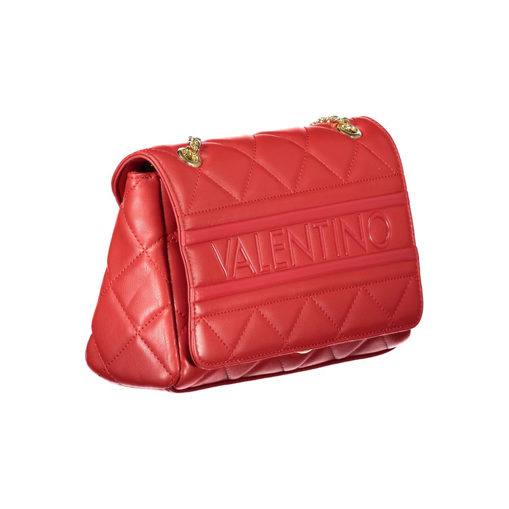 Rosso Polyurethane Women's Bag with Chain and Internal Pockets