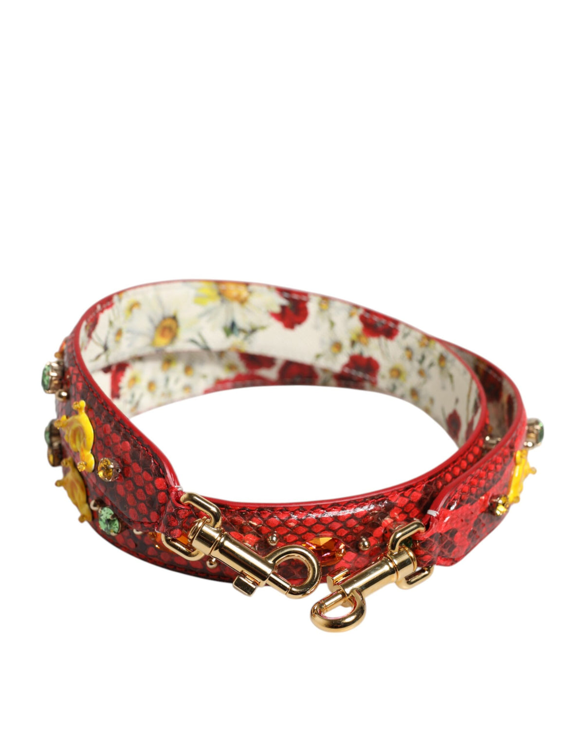 Multicolor Embellished Handbag Accessory Shoulder Strap