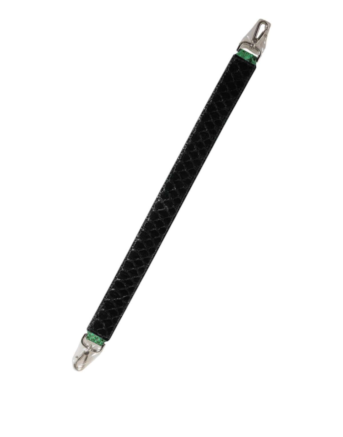 Black Green Exotic Leather Bag Shoulder Strap